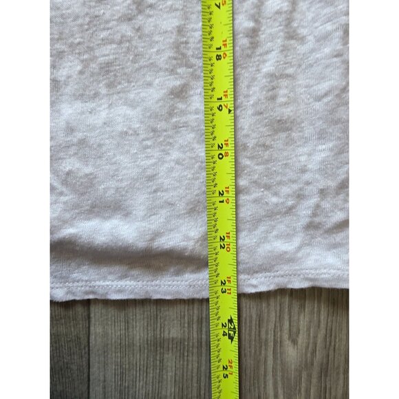 Garnet Hill Embroidered White Linen Top Size S - Picture 7 of 8